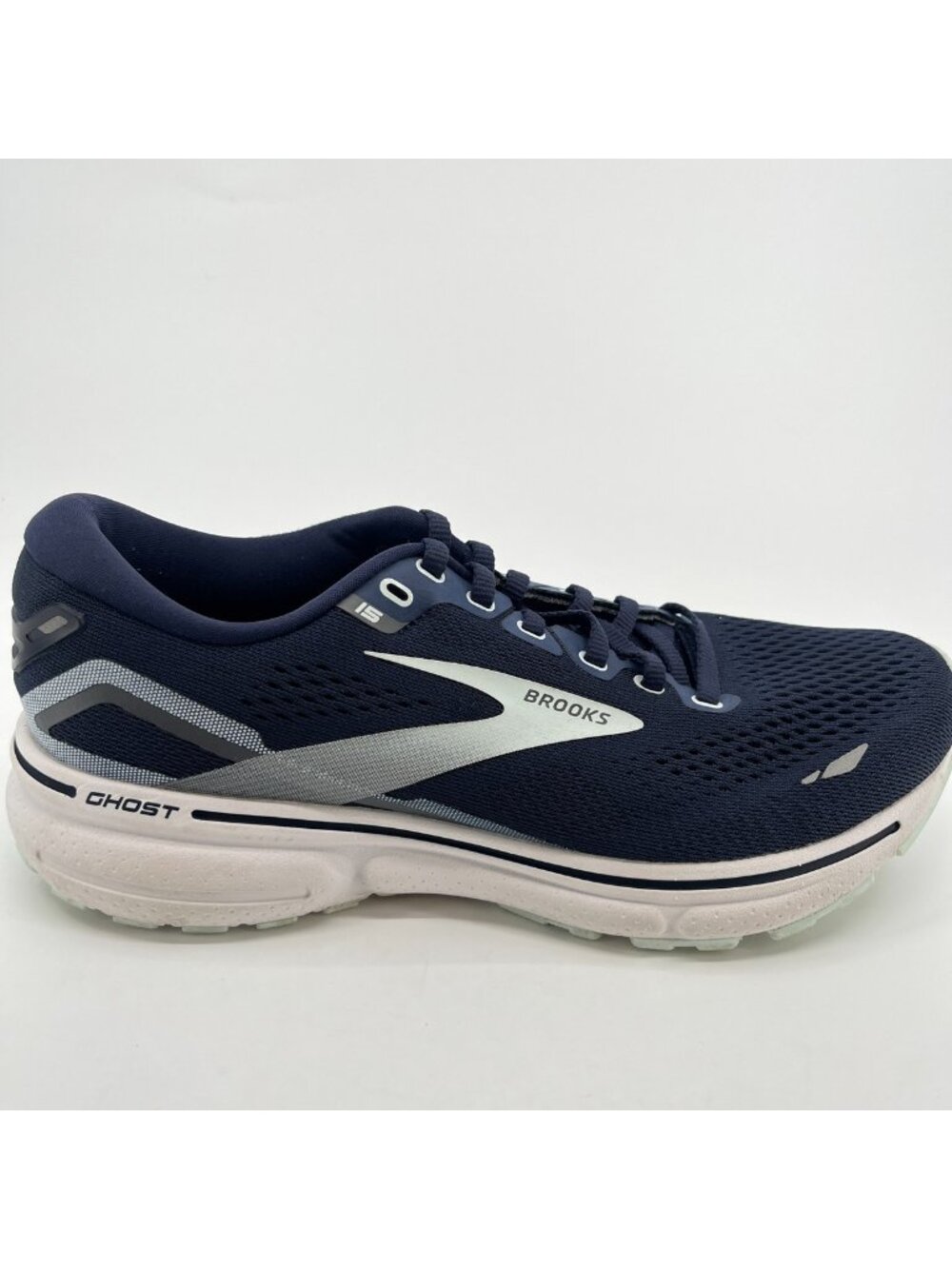 Brooks Ghost 15 Womens Size 8 Blue White Athletic Running Walking Shoes Sneakers